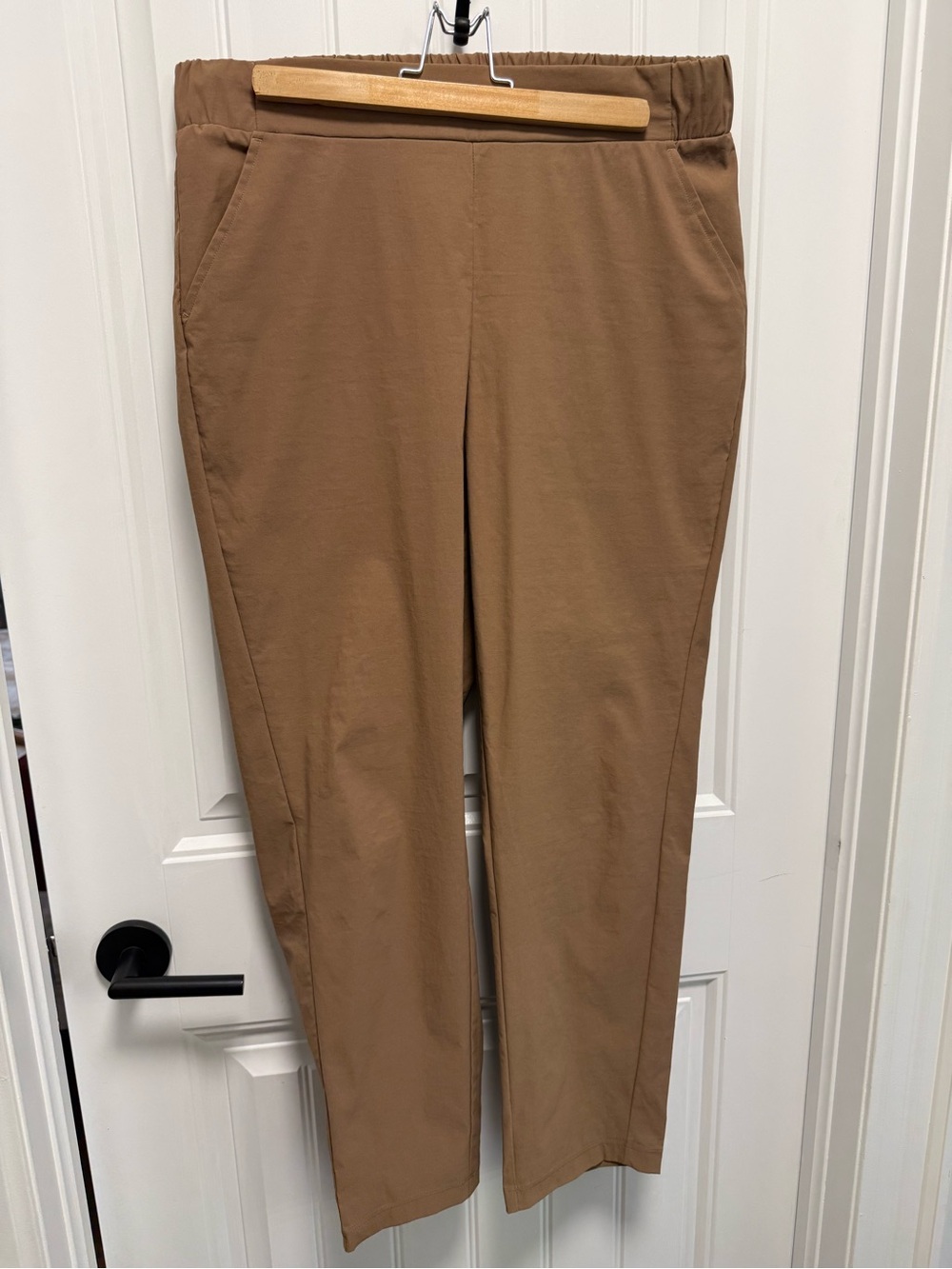 Brown Stretch Pull-On Pants
